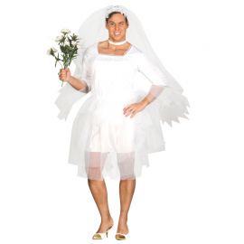 Disfraz de Novia para Hombre con Vestido Disfraz de Novia para Hombre con Vestido
