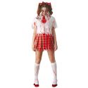 Zombie-Schulmädchenkostüm Mit Krawatte Für Damen