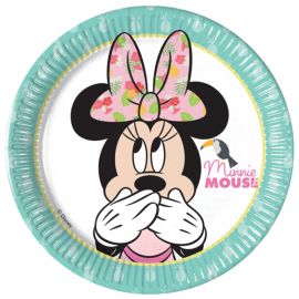 8 Platos Minnie Tropical 20 cm