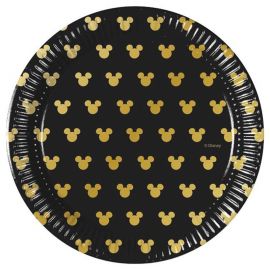 8 Platos Mickey Gold 20 cm