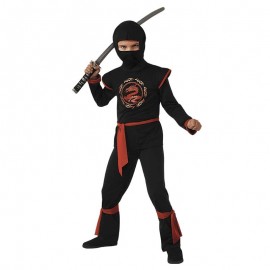 Schwarzes Drachen-Ninja-Kostüm Für Kinder