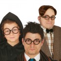 Schwarze runde Brille ohne Gläser