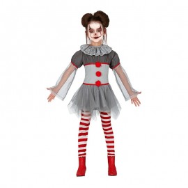Böses Clown-Mädchenkostüm Für Kinder