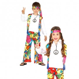 Geblümtes Hippie-Kostüm Für Kinder