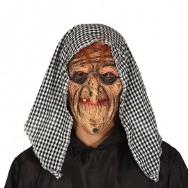 Hexenmaske mit Kapuze Latex