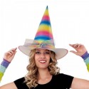 Regenbogenfarbener Hexenhut