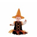 Kleines Orangefarbenes Hexenkostüm Für Babys