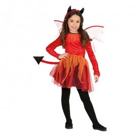 Teufelskostüm Mit Verziertem Kleid Für Mädchen