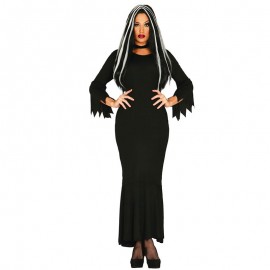 Dunkles Frauenkostüm Langes Kleid Für Damen