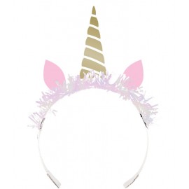 Tiaras Einhorn Folie Gold