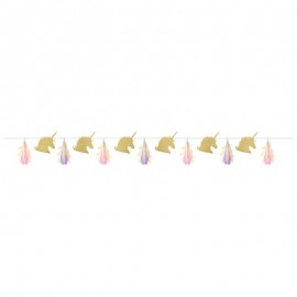 Einhorn Goldfolie Girlande