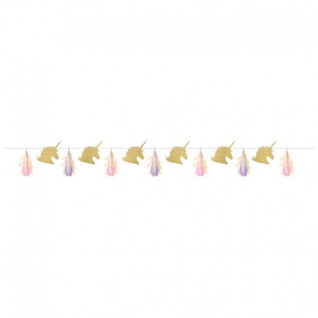 Einhorn Goldfolie Girlande