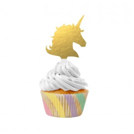 Einhorn Cupcake Set mit Goldfolie