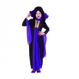 Fliederfarbenes Gothic-Vampir-Kostüm Für Kinder