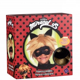 Cat Noir Perücke mit Maske für Kinder
