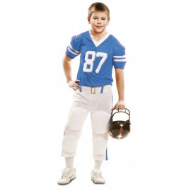 Blaues Rugby-Spieler-Kostüm Für Kinder