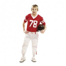 Rotes Rugby-Spieler-Kostüm Für Kinder