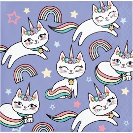Papierservietten Einhorn-Kätzchen
