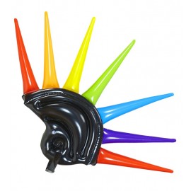 Aufblasbarer Multicolour Stachelhelm 90 cm