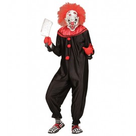 Schwarzes Clown-Attentäter-Kostüm Für Erwachsene