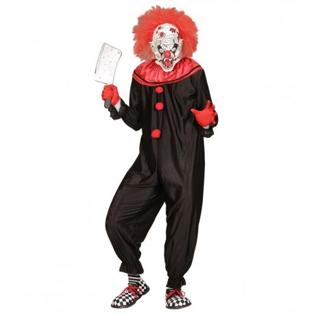 Schwarzes Clown-Attentäter-Kostüm Für Erwachsene