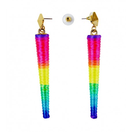 Mehrfarbig fluoreszierende Kegel-Ohrringe