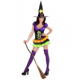 Buntes Sexy Hexenkostüm Für Damen