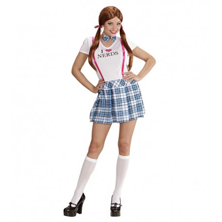Nerd-Schulmädchen-Kostüm Für Damen