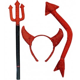 Teufel mit Pailletten Set