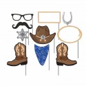 Blaue Cowboy-Zubehörteile für Photocall