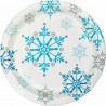  8 Platos Copos de Nieve de 18 Cm