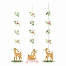 3 Decoraciones Colgantes Ciervo Infantil