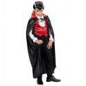 Schwarzes Cape mit Satin-Kragen für Kinder