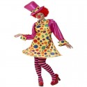 Mehrfarbiges Clown-Damenkostüm