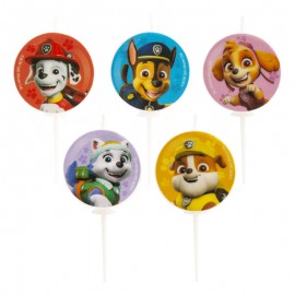 5 Velas De Patrulla Canina 3 cm