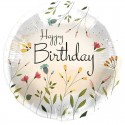 Happy Birthday Blumen Chic Ballon