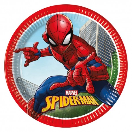 8 Piatti SpiderMan 23 cm