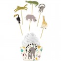 Toppers & Cupcake-Kapseln Dschungeltiere