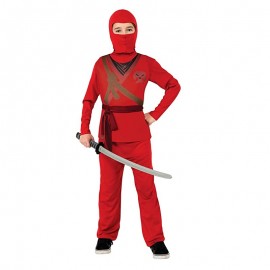 Rotes Totenkopf-Ninja-Kostüm Für Kinder