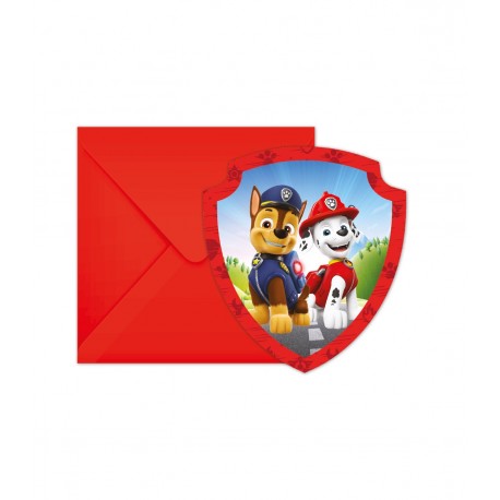 6 Invitaciones Patrulla Canina