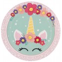 Einhorn Blumen Teller
