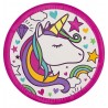 8 Platos Lovely Unicorn 23 cm