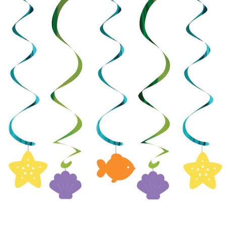 5 Decoraciones Colgantes Sirena